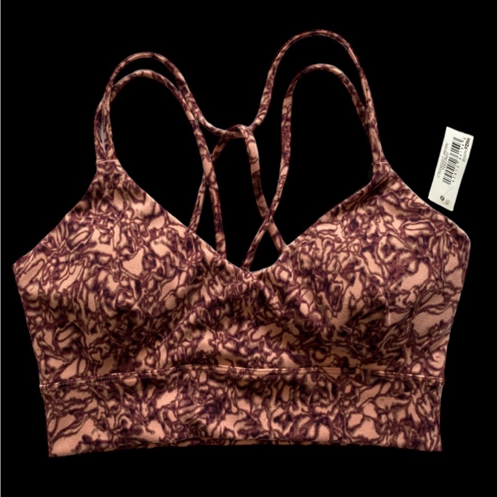CORE IO Sports Bra Burgundy/Pale Pink Colors‎ Size XS